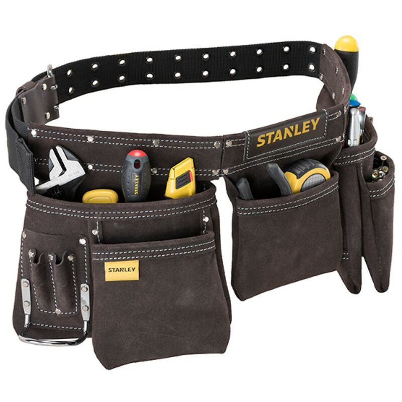 Stanley - STA180113 Leather Tool Apron Pouch Multiple Pockets 1-80-113