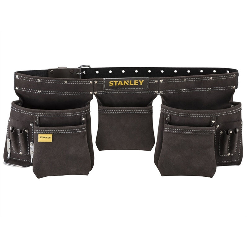 Stanley - 1-80-113 Leather Tool Apron Pouch Double Stitched Durable STA180113
