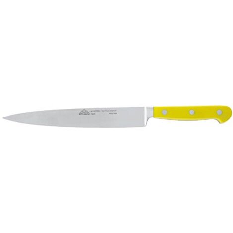 STUBAI Kochmesser geschmiedet, schmale Form, Klingenlänge: 210 mm, gelb