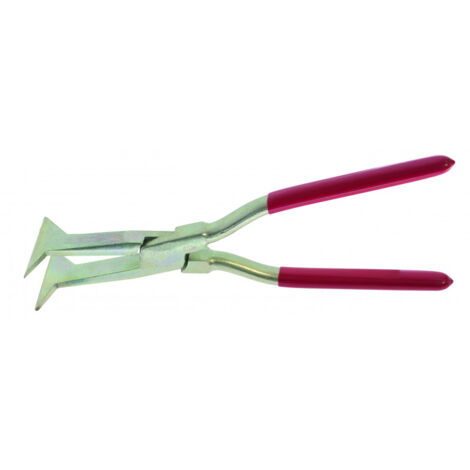 Pince à dresser triangulaire double angle 40° et 22° – Poignée en plastique rouge – Précision pour travaux de finition – Stubai