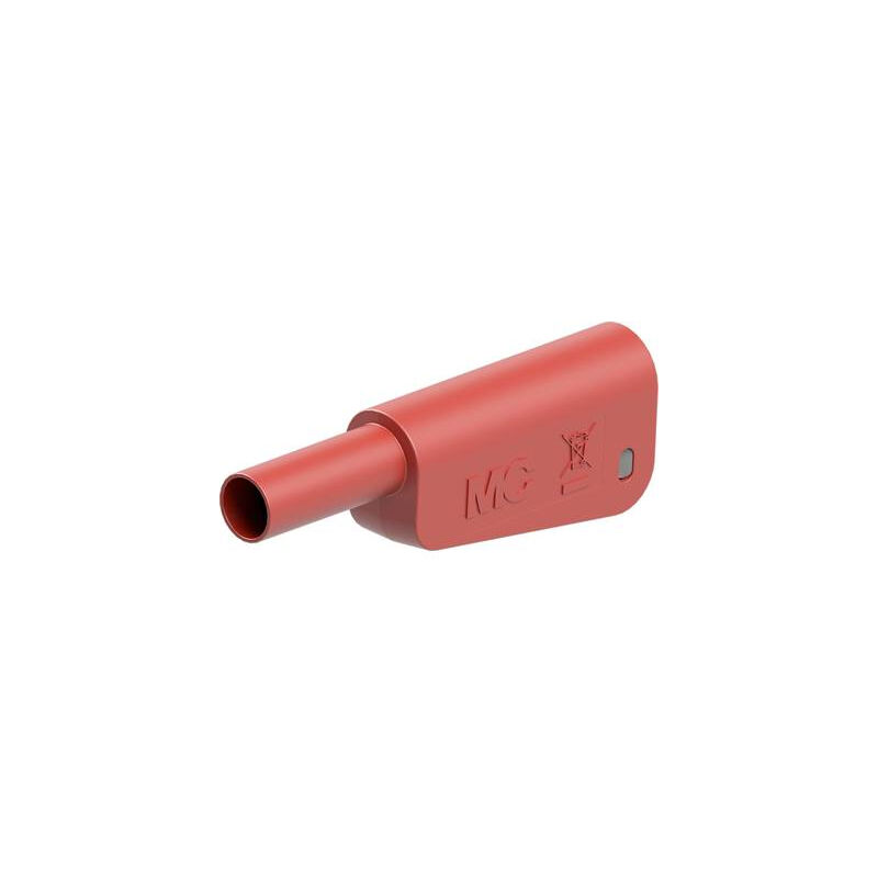 Stäubli - SLM-4N-46 fiche banane de sécurité mâle ø de la broche: 4 mm rouge 1 pc(s) 66.2024-22