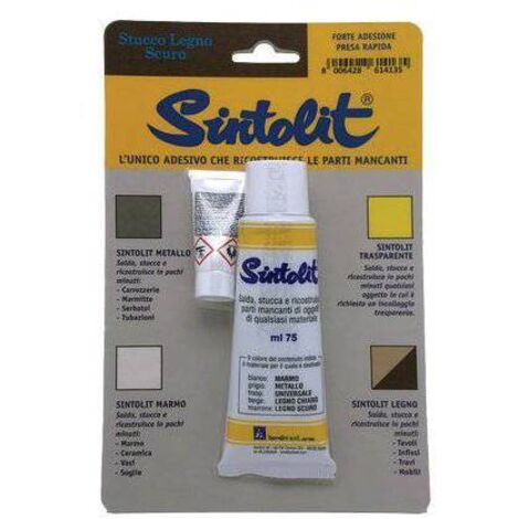 Stuc bicomposant pour bois foncé, tube de 75 ml – retouches rapides – Sintolit