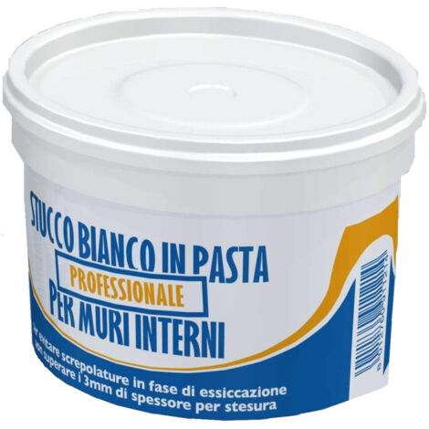 Stuc En Pâte Prêt à L'emploi Pour Murs En Bois, Murs De Meubles 500 Gr Couleur Blanc