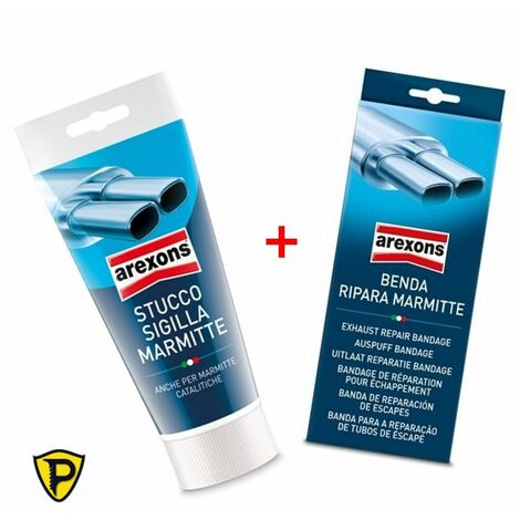 Stucco + Benda Sigilla e Ripara Marmitte Arexons Tubo di Scarico Auto Moro Barca