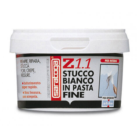 STUCCO BIANCO IN PASTA FINE PER INTERNI Z1.1 350GR SARATOGA