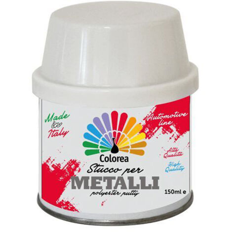 STUCCO BICOMPONENTE PER METALLO CON CATALIZZATORE 150ml o 750ml COLOREA, "150ml"