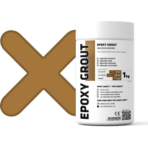 Stucco Epossidico Bicomponente per riempimento fughe - Marrone Chiaro - 1Kg