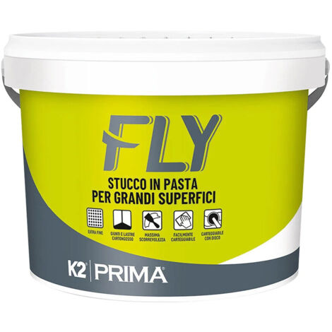 Stucco in pasta grandi superfici "Fly", specifica per giunti e lastre di cartongesso. -4 Kg