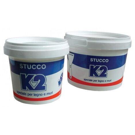 Stucco in Pasta K2 0,5 KG colore Bianco Speciale per legno e muri - Uso interno