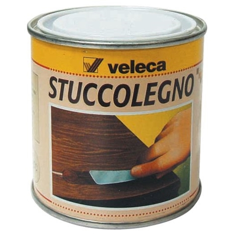 VELECA STUCCO LEGNO PASTA RICOSTRUZIONE RESTAURO MOBILI VARI COLORI 750ML  (Noce scuro)