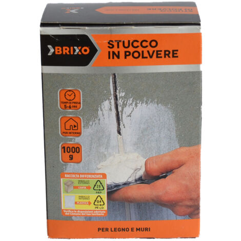 STUCCO IN POLBERE PER LEGNO E MURI BRIXO IN POLVERE KG.1 CF.PZ.2