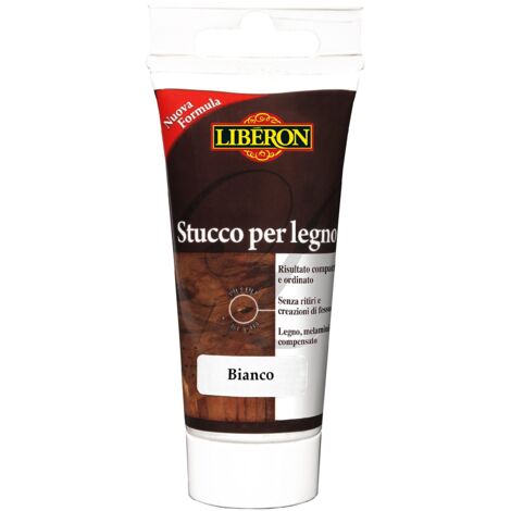 Stucco Liberon per legno ad acqua bianco gr.150