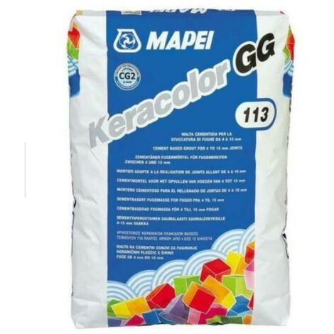 Stucco per Fughe MAPEI Keracolor GG113 Grigio Cemento sacco da 25 Kg Fugante per Mattonelle