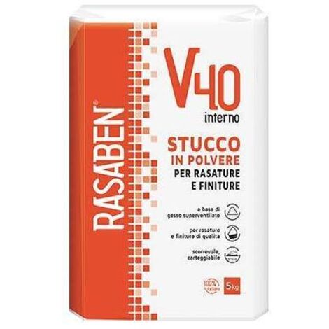 Stucco polvere interno k2 rasaben v40 kg  5 (4 pezzi) K2
