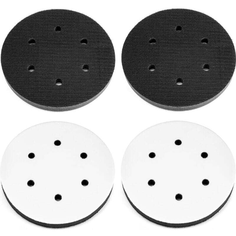 Image of Stück 125 mm weiche Schleifpads, Schwamm-Zwischenpads für Schleifscheiben (6 Löcher)