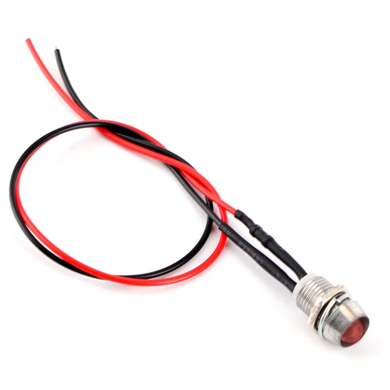 Image of Stück 12V 8mm LED-Panel-Fahrer-Armaturenbrett-Warnleuchte Auto Transporter Rot