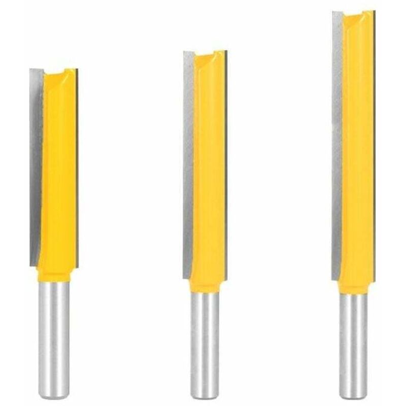 Image of Stück 8 mm Schaft, extra lange Fräser, Holzbearbeitungsfräser, extra langer gerader Schaftfräser