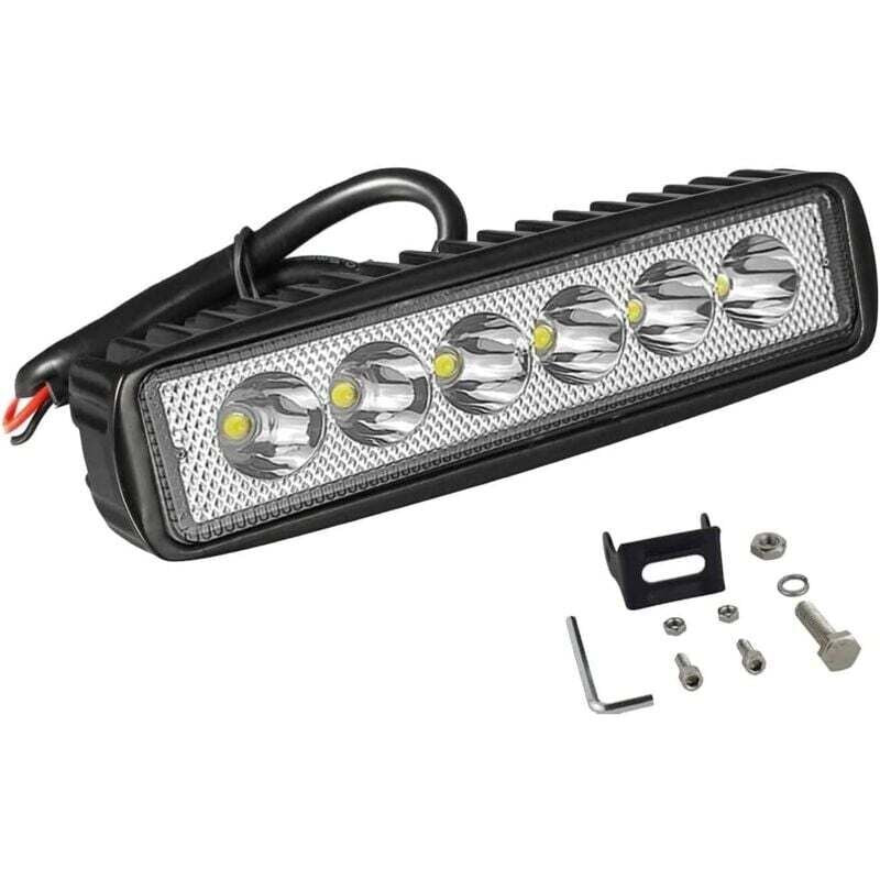 Image of Stück LED-Scheinwerfer, 6 Zoll 18W Scheinwerfer LED-Leiste 12V für Motorrad Auto lkw suv Boot mumu