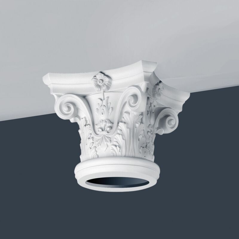 Orac - Säulenkapitell Stuck Decor K1122 Luxxus Kapitell Vollsäule Hartschaum Material Leicht Stabil