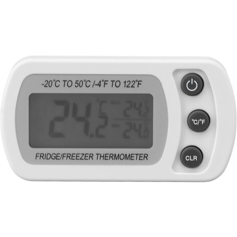 Image of Stück wasserdichte digitale Thermometer für Kühlschrank (-20 50 °C) und Gefrierschrank (weiß)