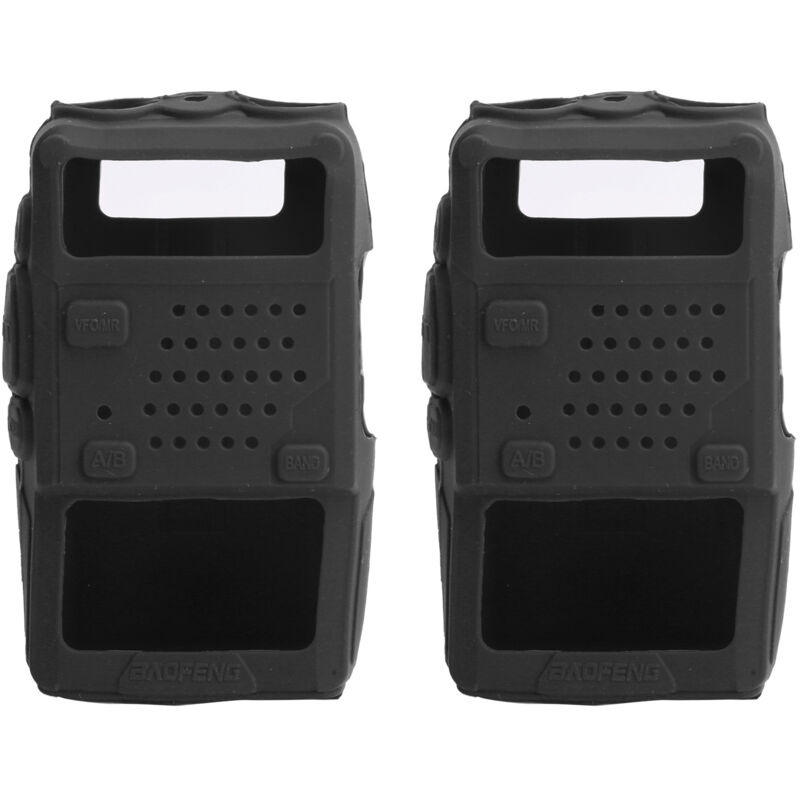 Image of Stück weiche Silikon-Schutzhülle für Baofeng UV5R Mini-Walkie-Talkie (Schwarz)