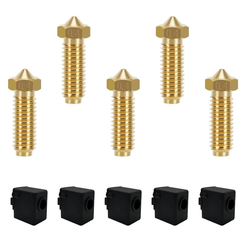 Image of STÜCKE 0,4mm Messingdüsen und Silikonsocken für 2,3D-Druckerteile Extruder Hotends