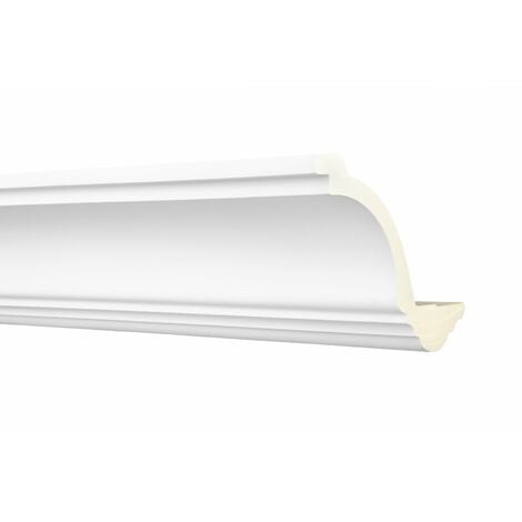 2 Meter LED Profil PU Stuckleiste indirekte Beleuchtung sto/ßfest 58x48mm LED-3