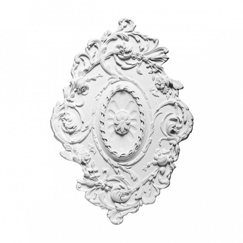 Orac - Stuckrosette Stuck Decor R22 Luxxus Rosette Zier Profil Classic Antik Floral Wand Dekor Weiß 77 Cm Durchmesser