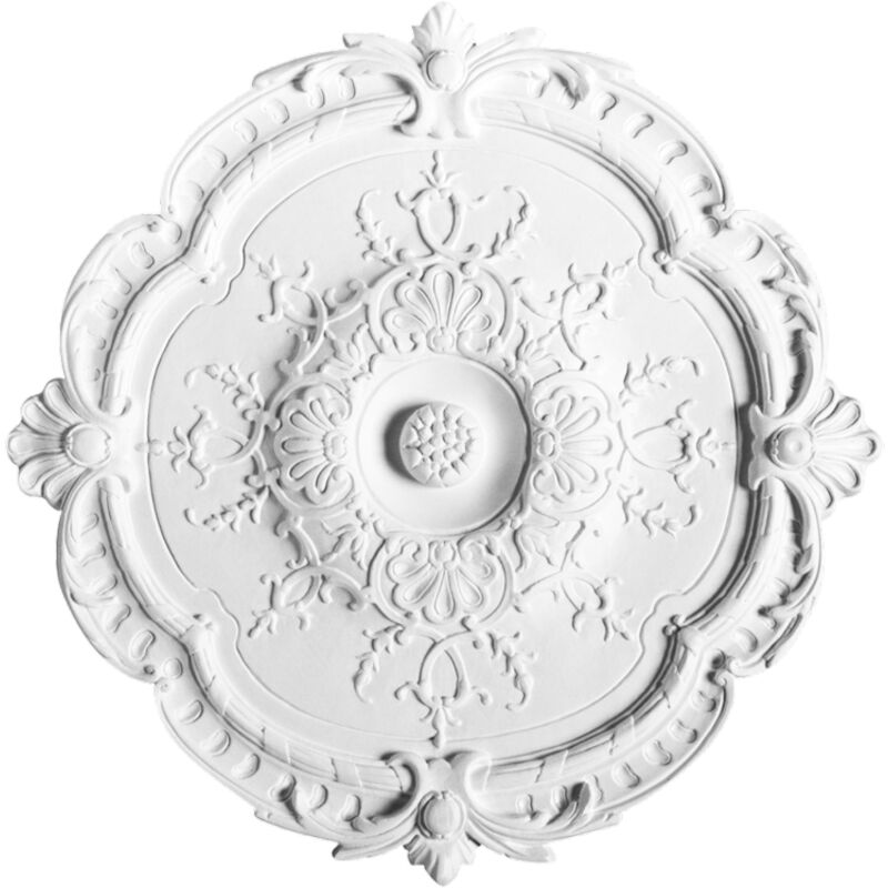 Orac - Stuckrosette Stuck Decor R31 Luxxus Rosette Decken Wand Dekor Element Weiß Hochwertig Stabil 38, 5 Cm Durchmesser