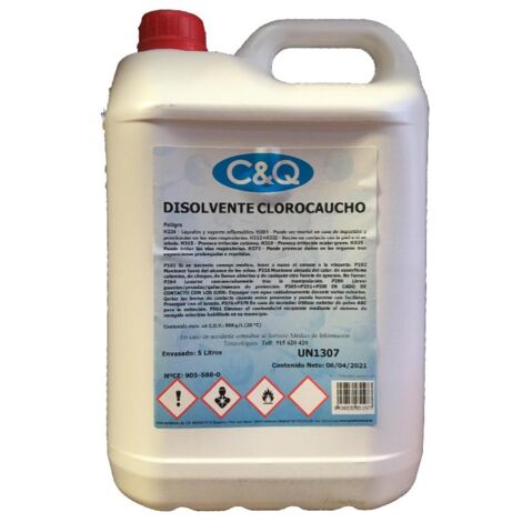 STUCOLOR PINTURAS garrafa disolvente clorocaucho 5l , Disolvente de clorocaucho en garrafa de 5L.