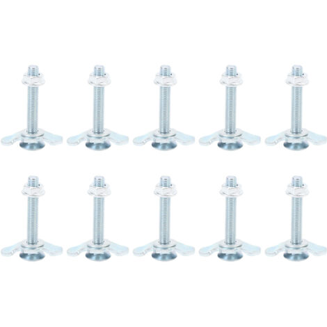 [Stud L Track Double Fixation] Double Lug Threaded Stud Nut Zinc Fitting M8 60mm pour Rail Van - Lot de 10 Pièces