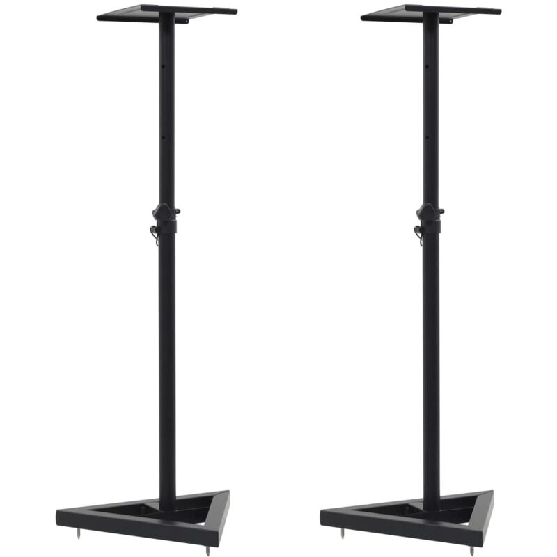 Vidaxl - Studio Monitor Speaker Stands 2 pcs Black Steel