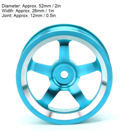 Stück 1/10-Scale-Aluminiumfelgen für RC-Cars HSP 94123, Blaues Drift-Touring-Zubehör