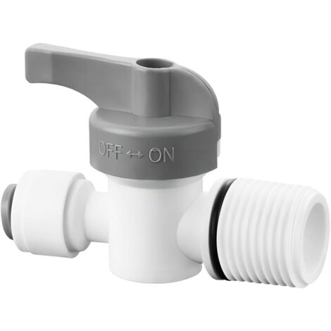 Stück 1/4"-Absperrventil/Isolationsventil, 1/4"-Außengewinde auf 1/4"-Schnellkupplung (Steckverbinder), Wasserschlauchanschluss, Wasserfilteranschluss