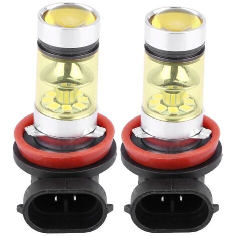 Stück 100W ultrahelle LED-Lampen für Auto, Scheinwerfer und Nebelscheinwerfer (gelbes Licht),