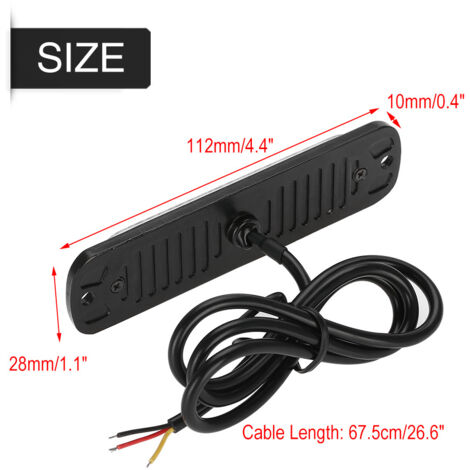 Stück 12-24V Auto 6 LED Blinklichtleiste Warnleuchte Gelb