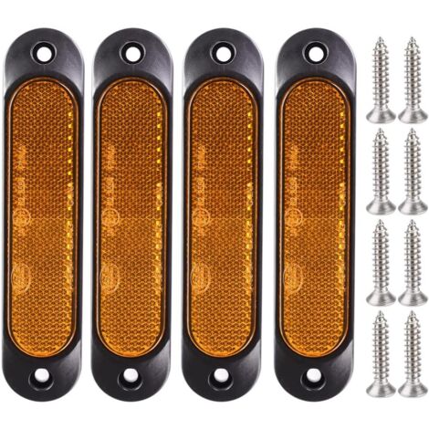 Stück 12 V-24 V vordere 27 LED-Anhängermarkierung, hintere LED-Anhänger-Parkschilder für LKW, Bus, Boot, Wohnmobil, LKW, SUV, UTV, bernsteinfarben