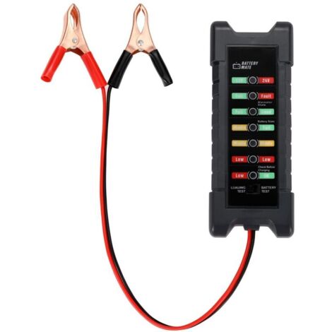 Stück 12V/24V Autobatterietester, Lichtmaschinentester, Batterieprüfer, Analysator zur Überprüfung des Lichtmaschinen- und Batterieladesystems