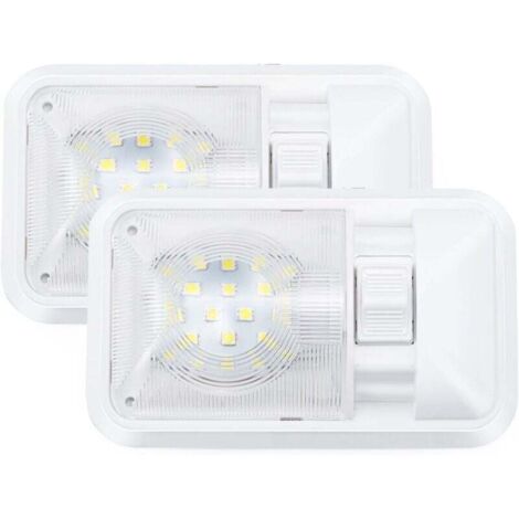 Stück 12V LED-Innenraumlampen für Auto, Wohnwagen, Wohnmobil, LKW, Anhänger, Camper, Boot – 800lm neutralweißes Licht mit Schalter