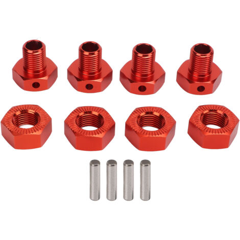 Stück 17 mm Aluminiumlegierung für JLB 1/10, RC Sechskant-Radkupplung, roter Radantrieb