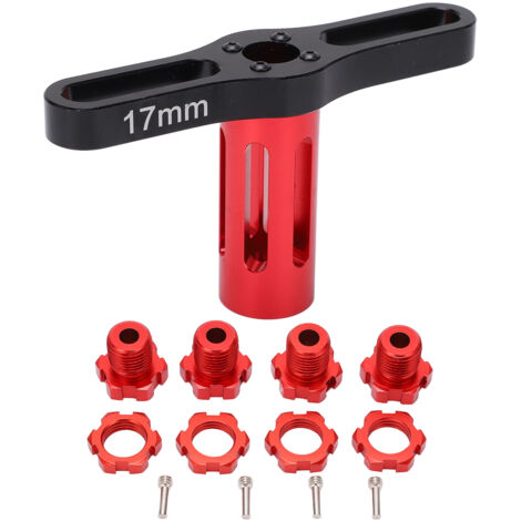 Stück 17-mm-Sechskantmutter-Radnaben für Traxxas E-REVO SUMMIT 1/10 RC-Car (Rot)
