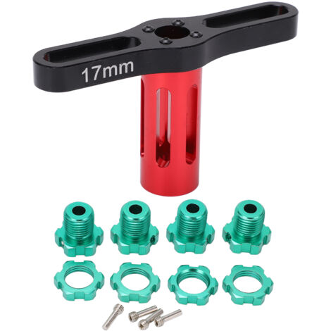Stück 17-mm-Sechskantmutter-Radnaben mit Ausbauwerkzeug für Traxxas Summit E-REVO 1/10 (Grün)