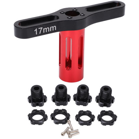 Stück 17-mm-Sechskantmuttern mit Vielzahnung für Traxxas E-REVO Summit 1/10 RC-Car (Schwarz)