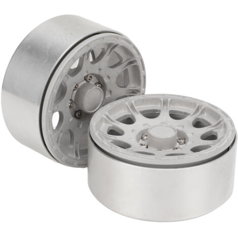 Stück 1,9-Zoll-Aluminiumfelgen mit Beadlock für RC-Car Axial SCX10, Silber