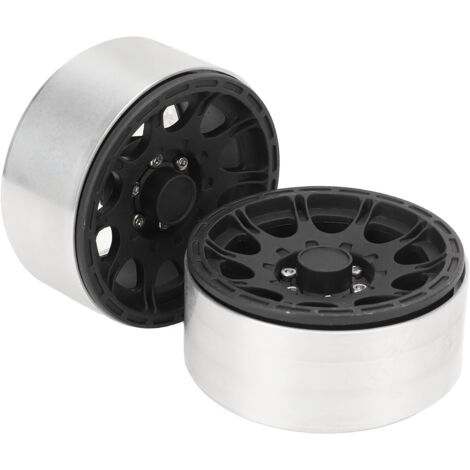 Stück 1,9 Zoll Beadlock-Aluminiumfelgen für Axial SCX10 RC, Schwarz