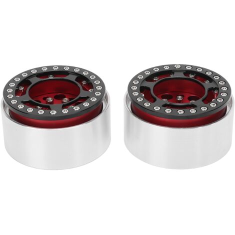 Stück 1,9 Zoll Beadlock-Felgen aus CNC-gefräster Aluminiumlegierung, universell für RC-Crawler, rot