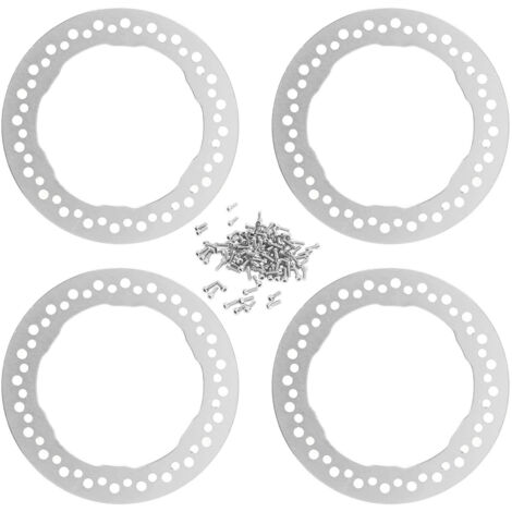Stück 1,9 Zoll Felgensicherungsringe aus Aluminiumlegierung für Traxxas 1/10 RC-Cars, silberfarben