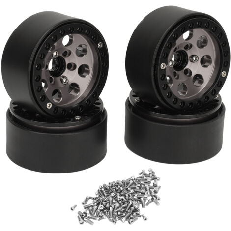 Stück 1,9-Zoll-RC-Felgen, stabile Aluminiumlegierung für Axial SCX10 II III RC-Car, Titanfarbe
