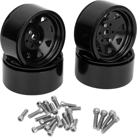 Stück 1,9 Zoll schwarze Universal-8-Speichen-RC-Räder für Axial SCX10 I II III, verstärkte Halterung