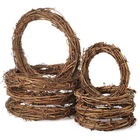 Stück, 2 Größen, natürliche Rankenkranzringe, Rattan-Rankenzweig-Tür